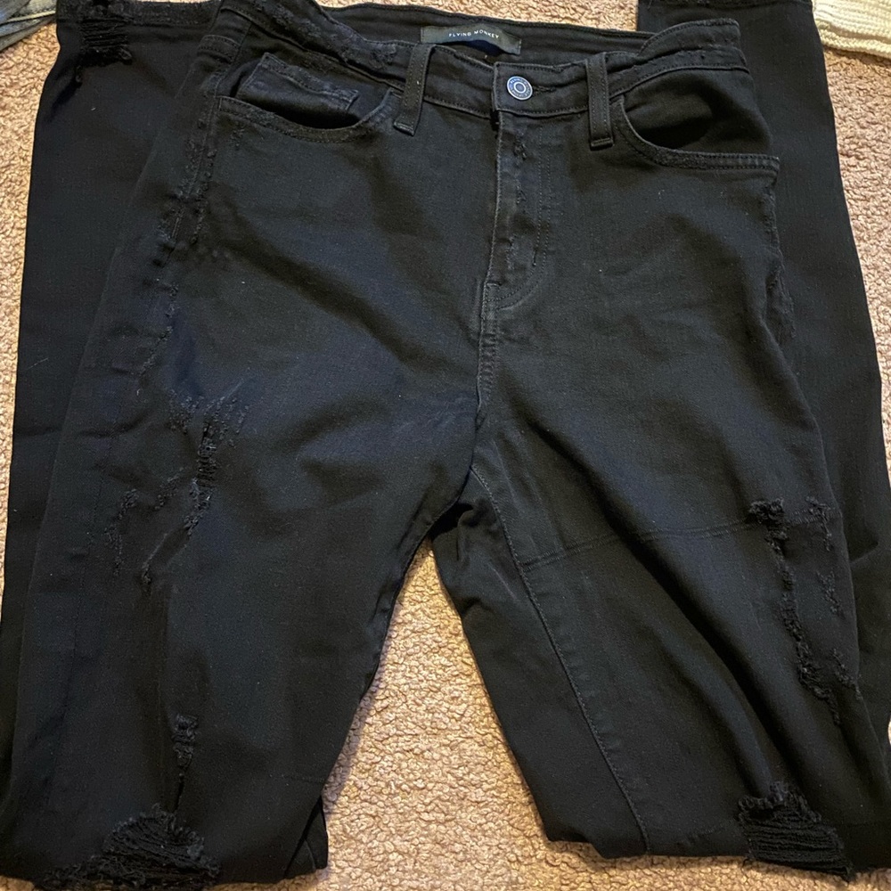 Flying Monkey Distressed Skinny Jeans